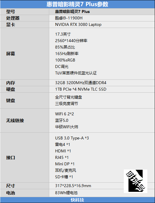 惠普暗影精灵7plus使用体验