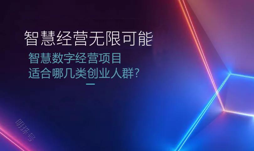 智慧数字经营项目适合哪几类创业人群？