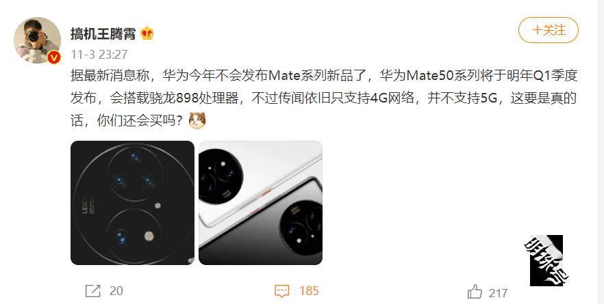 春季mate秋季p，华为mate50系列或于明春发布