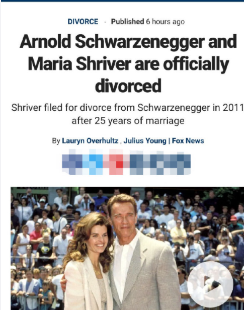 施瓦辛格和妻子正式离婚！跟保姆偷情并生下私生子