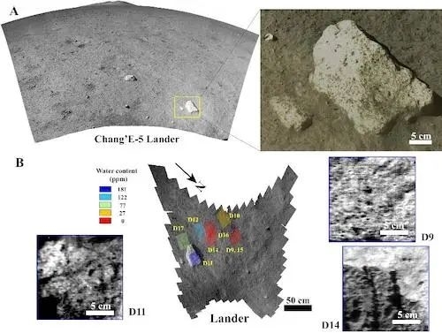 嫦娥五号探测数据最新研究显示1吨月壤中大概约有120克“水”