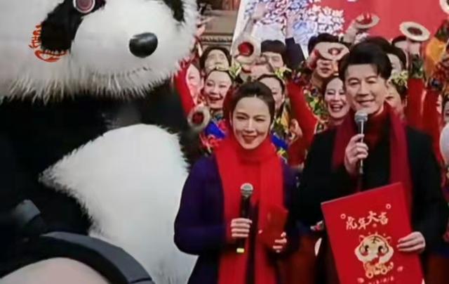 杨千嬅现身阆中录制春晚节目，围观群众挤成一片热闹
