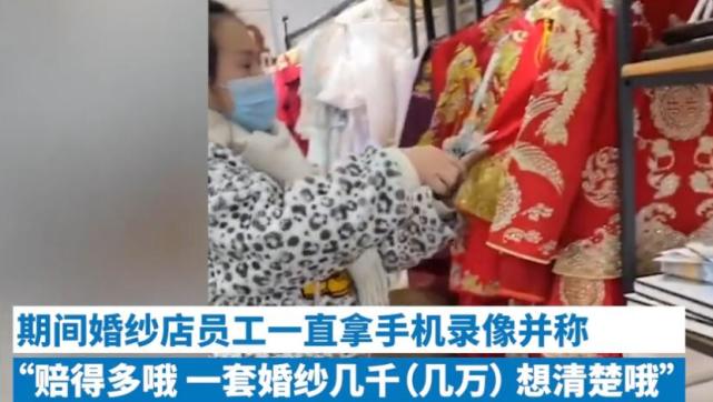 重庆女子怒剪婚庆店32件婚纱，店家起诉：6万解决不了问题