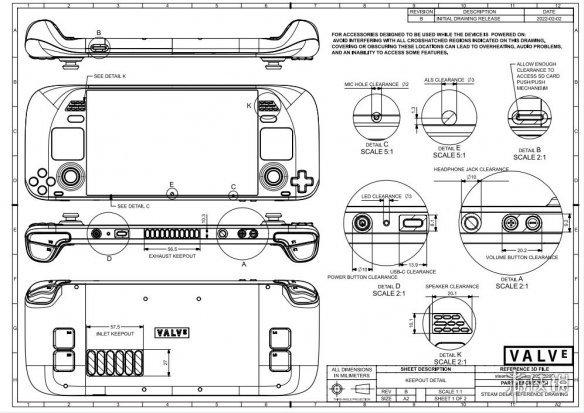 |v社发布steamdeck掌机官方cad图纸文件