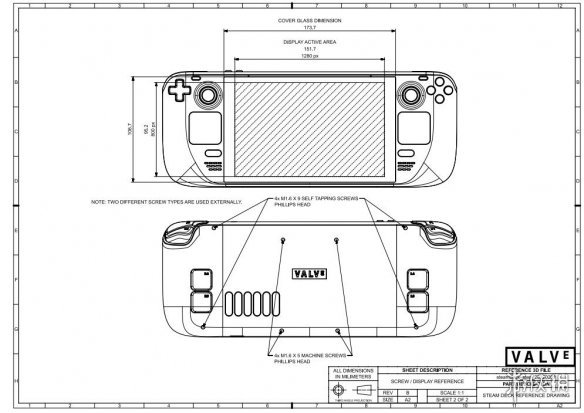 |v社发布steamdeck掌机官方cad图纸文件
