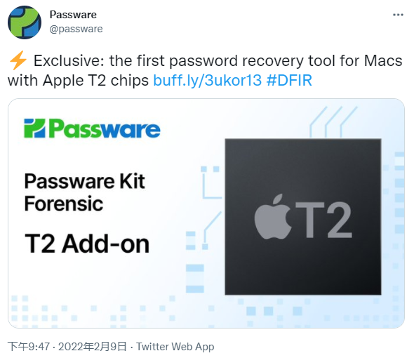 苹果t2安全芯片被一家公司攻破
