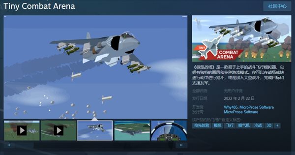 |战斗飞行模拟《微型战场》上架steam