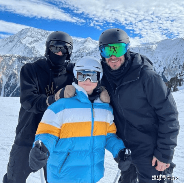 贝克汉姆带家人滑雪，网友：女儿奴又现身啦