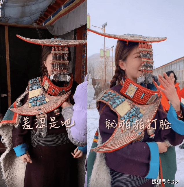 央视主持人朱迅穿上传统服饰，做一次藏族的姑娘，引发网友热议