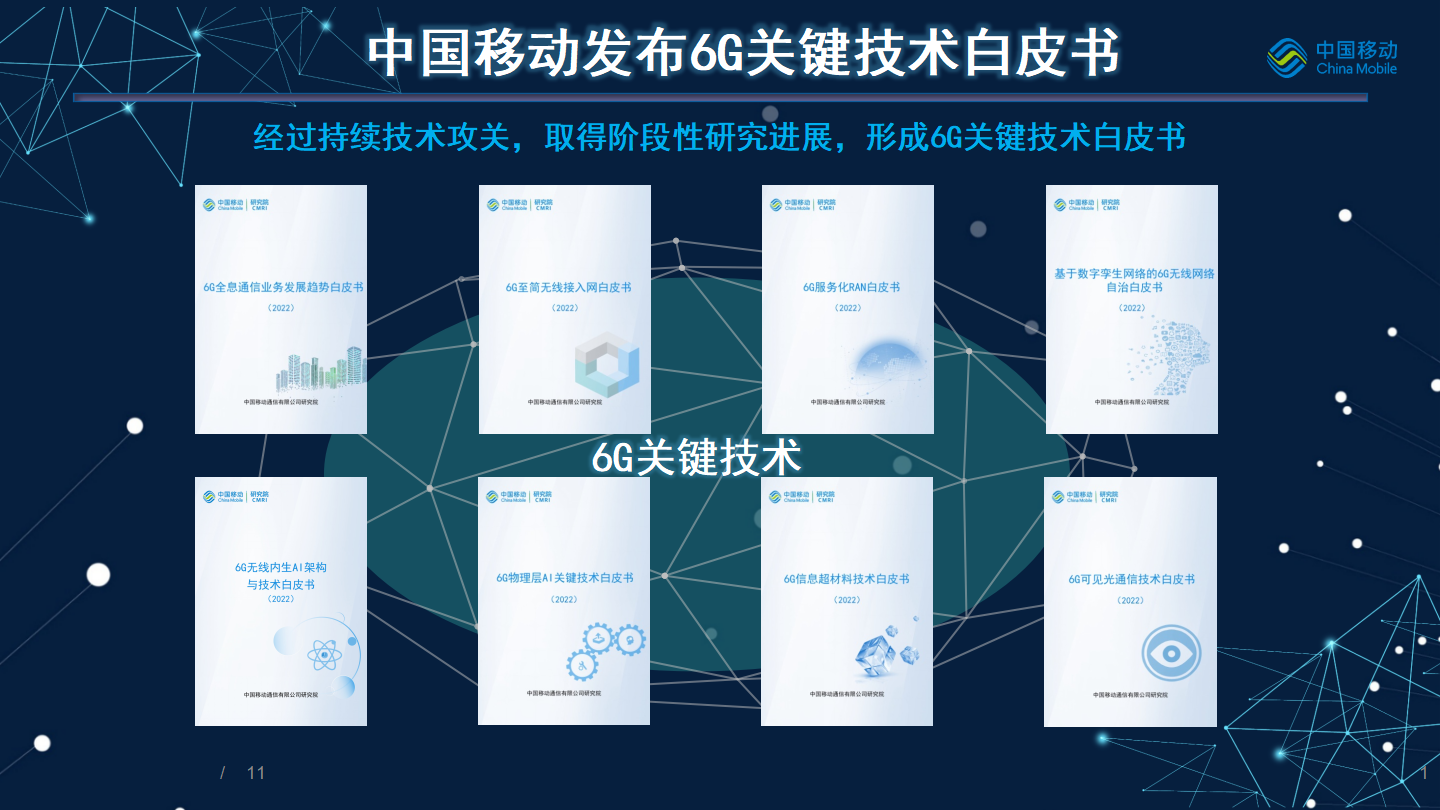 中国移动研究院发布8本6g关键技术白皮书