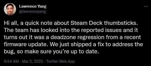 Steam Deck固件修正补丁释出