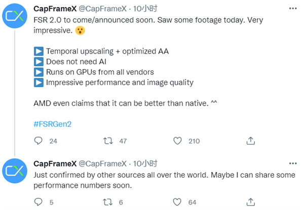 capframex：amd正在为fsr2.0做准备