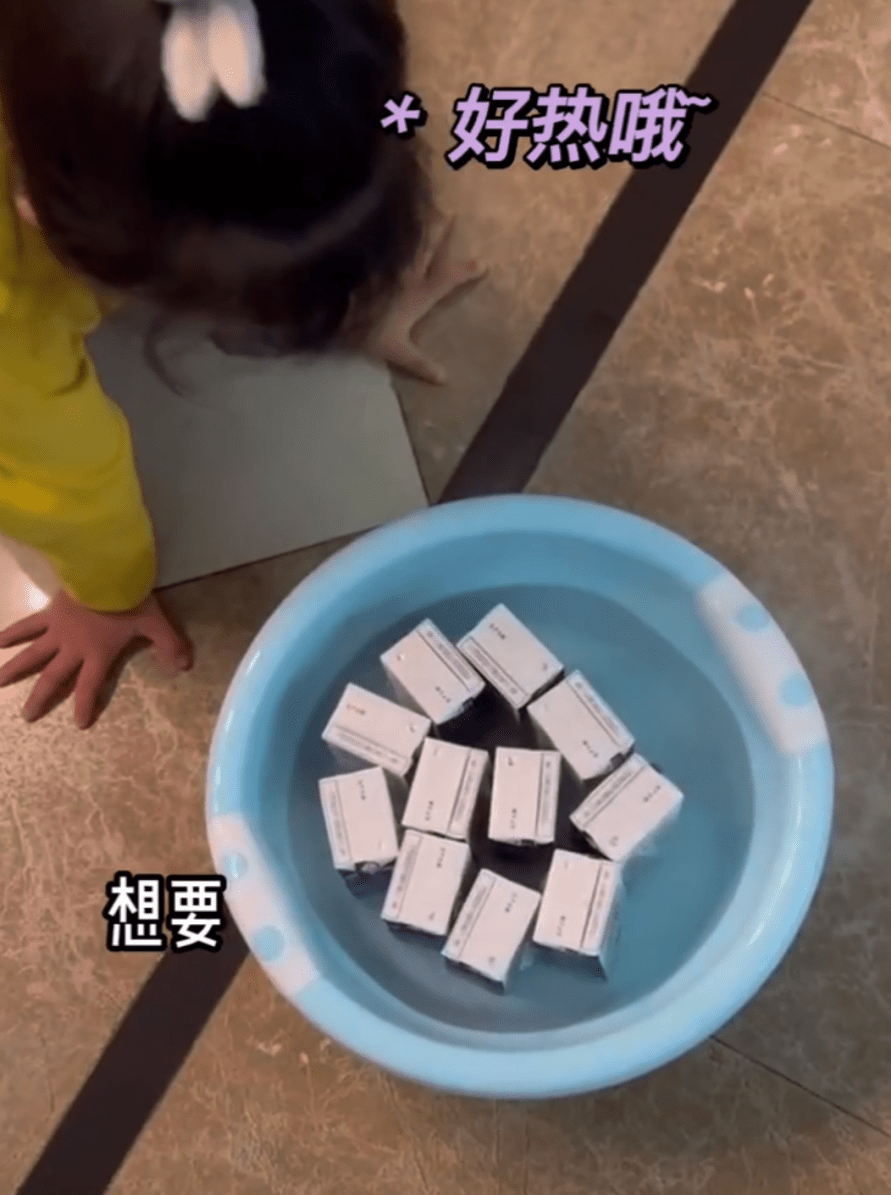 张萌晒4岁女儿给防疫医护人员送牛奶视频