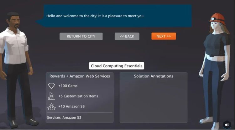 亚马逊awscloudquest虚拟化身虚拟城市