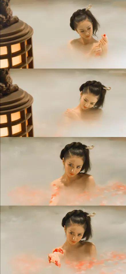 啥叫“美人沐浴”似芙蓉？刘亦菲美成精，网友：真想把她踹回水里