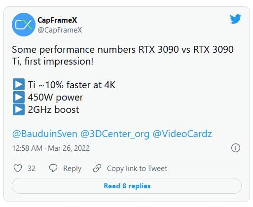 450W高功耗卡皇名不虚传：RTX3090 Ti4K性能提升