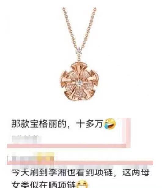 李湘王诗龄母女晒视频，王诗龄佩戴价值十万的项链意外曝光