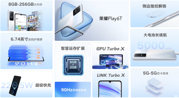 千元级5g手机荣耀play6t发布，售价1399元