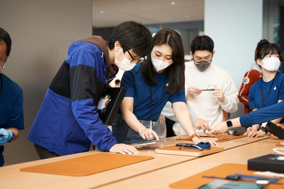 苹果明洞最新applestore照片周六开业