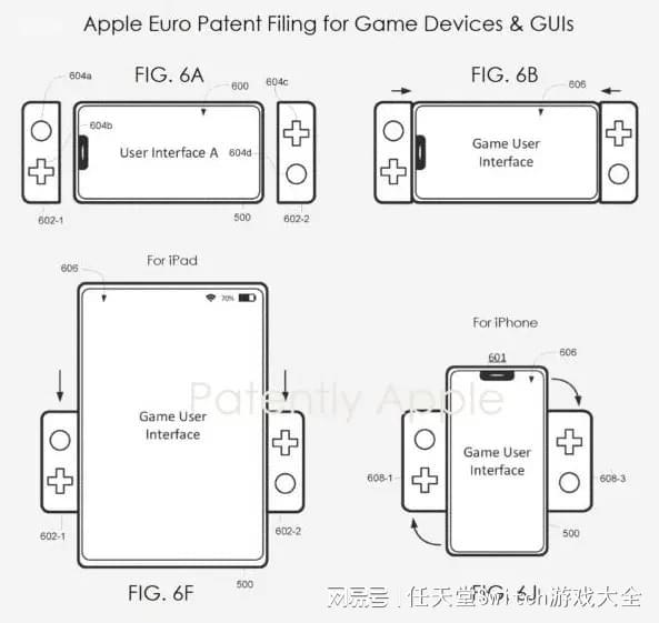 |苹果公司公开游戏手柄专利，包含三种不同的外观设计