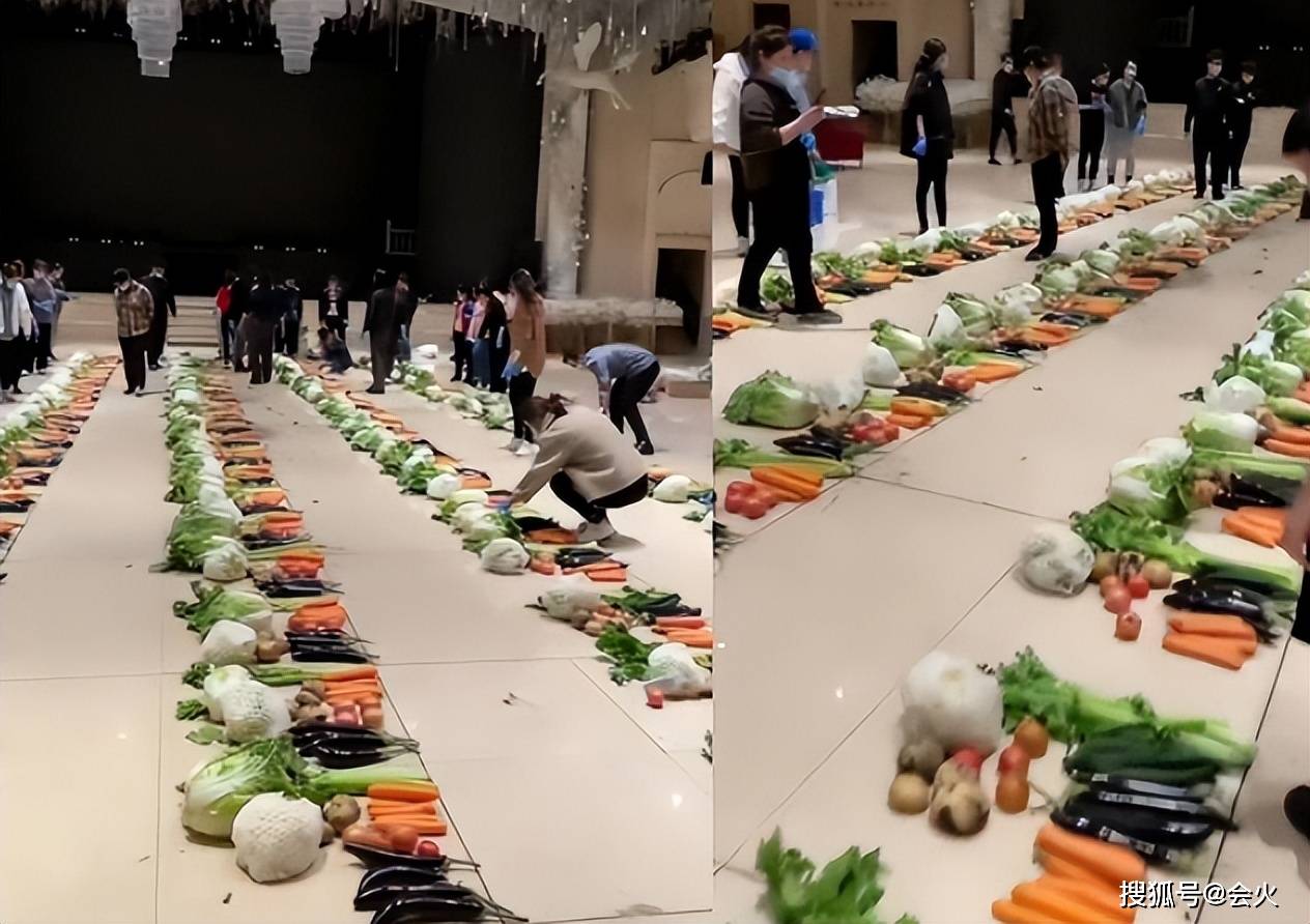 北京德云社红事会馆蔬菜摆满，众人忙碌分类整理