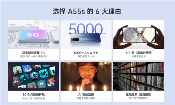 oppoa55s发布：搭载coloros11操作系统