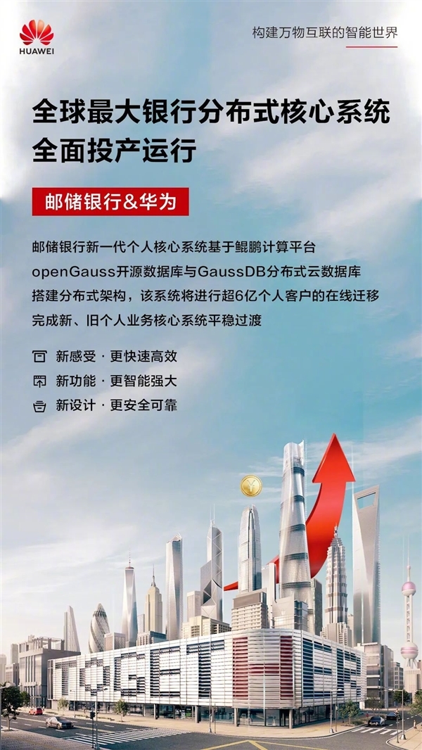 中国邮政储蓄银行新一代个人业务核心系统全面上线