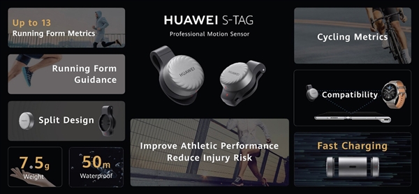 华为推出旗下首款专业运动传感器s-tag