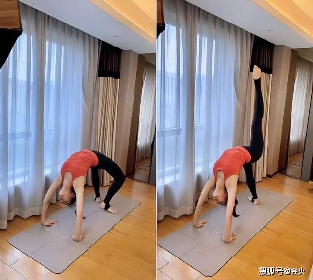 吕一晒自家豪宅做瑜伽视频，左小青负责美，自己负责搞笑