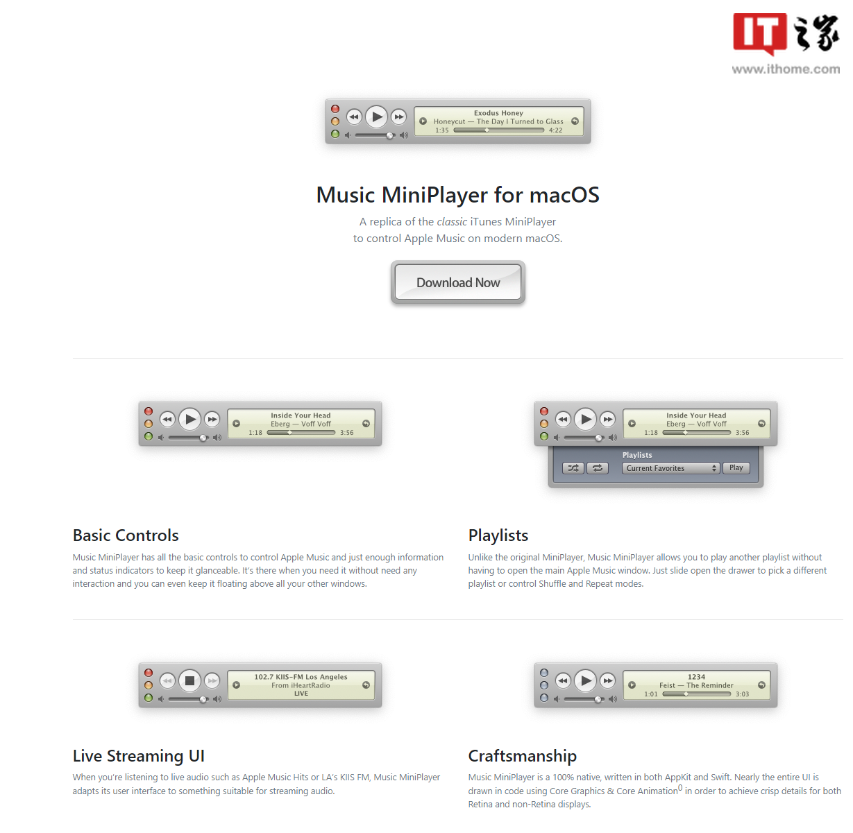 Music MiniPlayer带来Mac经典iTunes