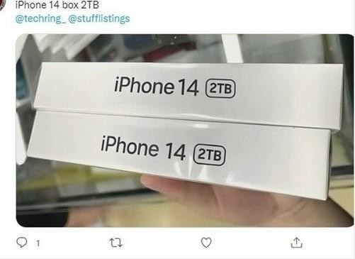 iphone14包装盒曝光：2tb+a15+a16