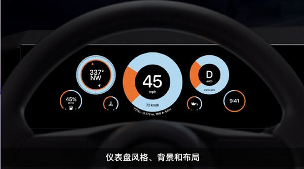在演示iOS16的同时，苹果还公布了新一代CarPlay，现
