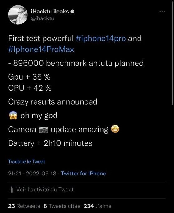 iPhone 14 Pro/Max跑分曝光：A16芯片
