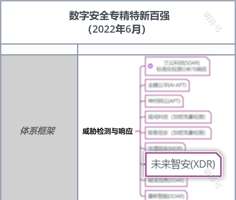 未来智安入围《2022年中国数字安全百强报告》，威胁检测与响