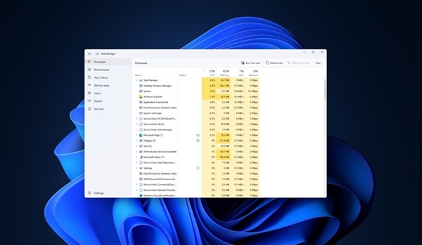 新设计新界面！Win11全新任务管理器上手