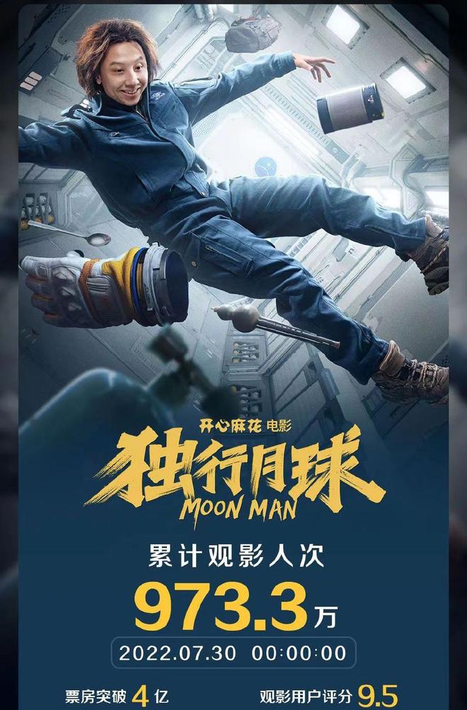 沈腾新片《独行月球》上映18个小时票房破4亿|马丽|开心麻花