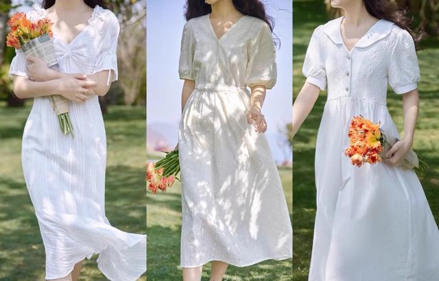 一条白色连衣裙，穿出夏日好气质！温婉大方的感觉