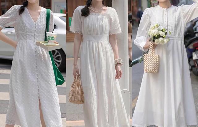 一条白色连衣裙，穿出夏日好气质！温婉大方的感觉