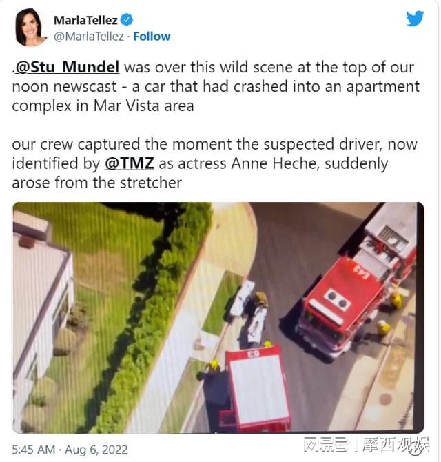 好莱坞女星安海契车祸命危，开百万名车撞上民宅被大火吞没