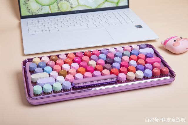 雷柏ralemopre5姹紫嫣红版多模无线键盘