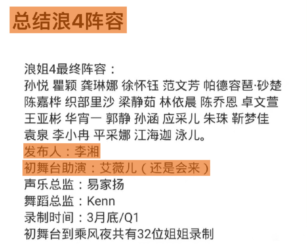 浪姐4最终名单_浪姐女神是谁_抖音大胃王浪姐