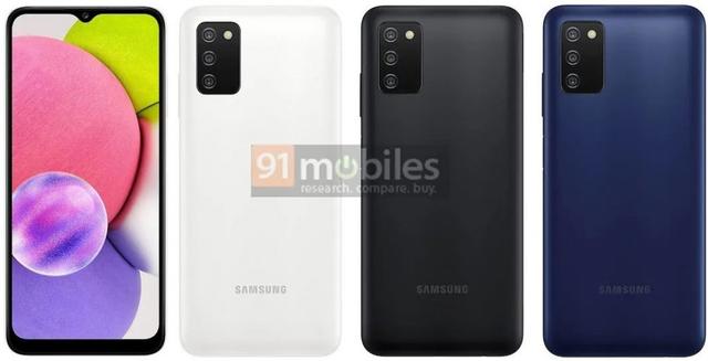 三星 Galaxy A03s 渲染图曝光：6.5英寸 720P屏幕，Helio G35 SoC