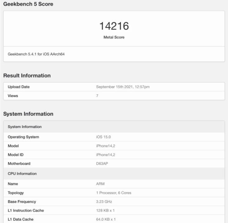 游戏党福音iPhone13Pro使用满血版A15，显卡跑分领先友商50%以上