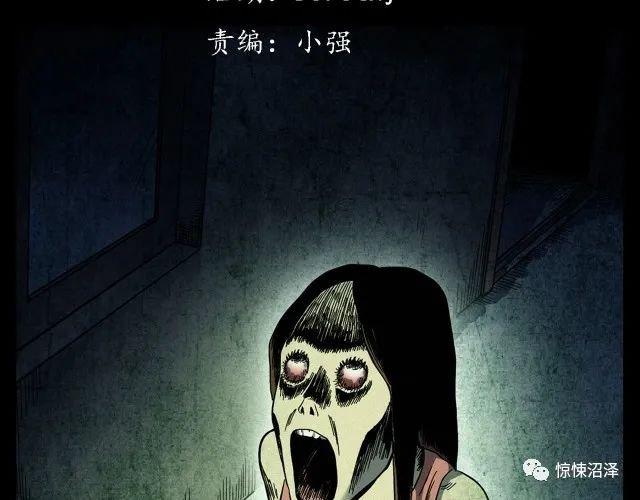 恐怖漫画，楼下的女人，趴在猫眼上与主人对视的可怕女人