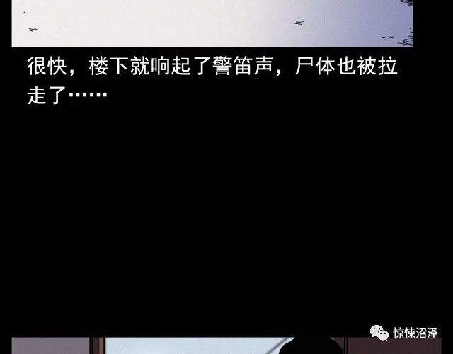 恐怖漫画，楼下的女人，趴在猫眼上与主人对视的可怕女人