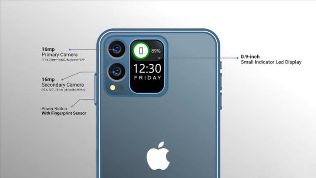 iPhone14概念机：前后双屏幕+屏下指纹解锁，容量最高达2TB