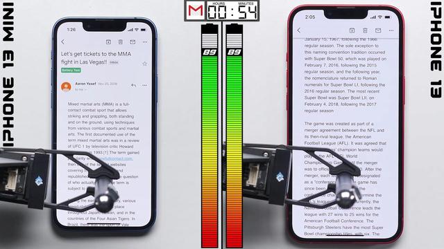 iPhone13mini和iPhone13续航测试：体验让人惊喜，不会成为绝唱