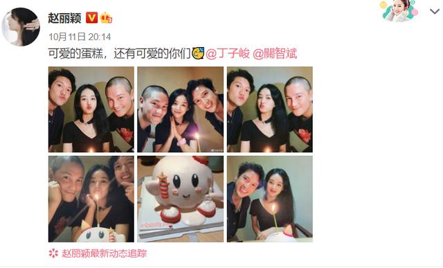 赵丽颖与冯绍峰离婚后异性缘好，与同事合影嘟嘴卖萌，34岁仍少女