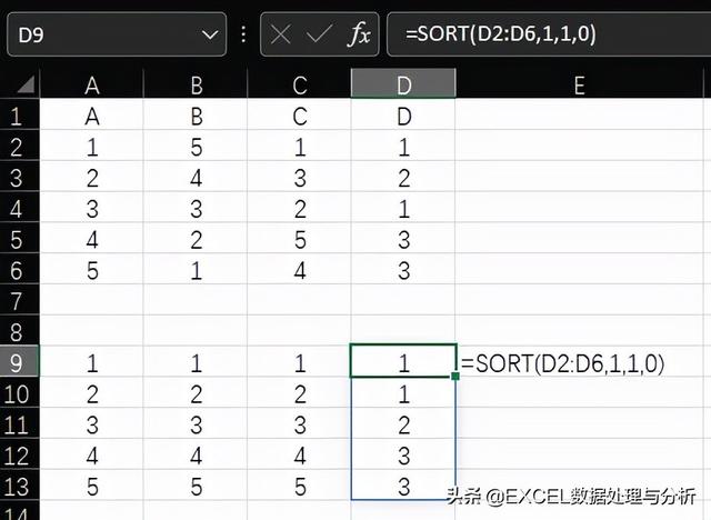 SORT与COUNTIF函数无视顺序两组数据整体比较的方法