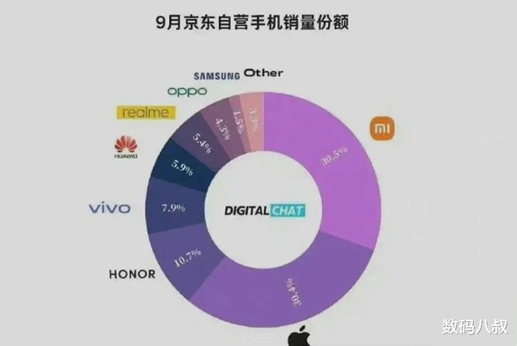 火力太猛，小米一举拿下9月京东销售份额第一，iPhone也甘拜下风